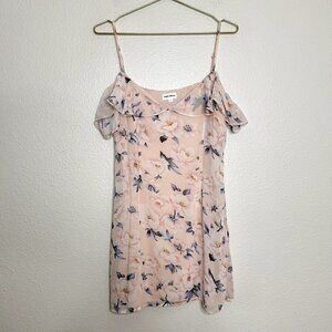 Superdown Mini Dress Large Floral Off Shoulder Celeste Revolve Chiffon Coquette